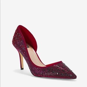 WHBM Ella Ombré Embellished D'Orsay Heels NWT